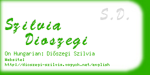 szilvia dioszegi business card
