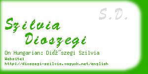 szilvia dioszegi business card